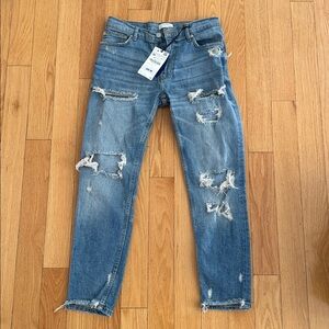 Zara Distressed Blue Jeans